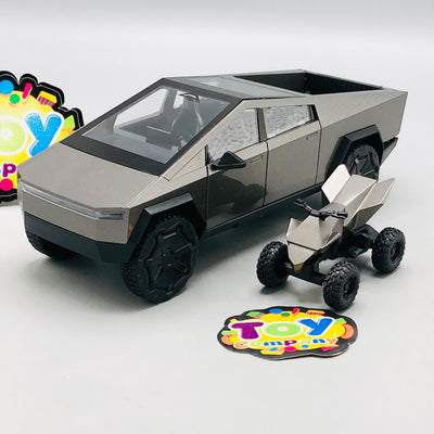 ABS Inertial Tesla With Quad Bike Model Car - 1Pc