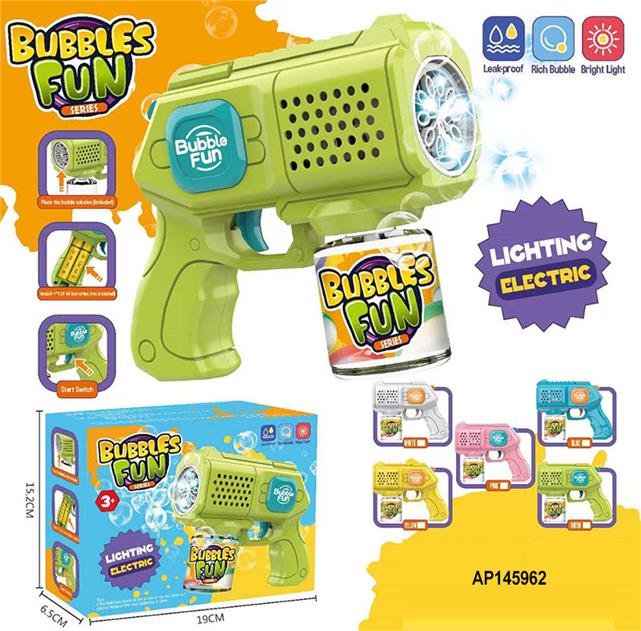 10 Holes Electric Lighting Fun Bubble Machine