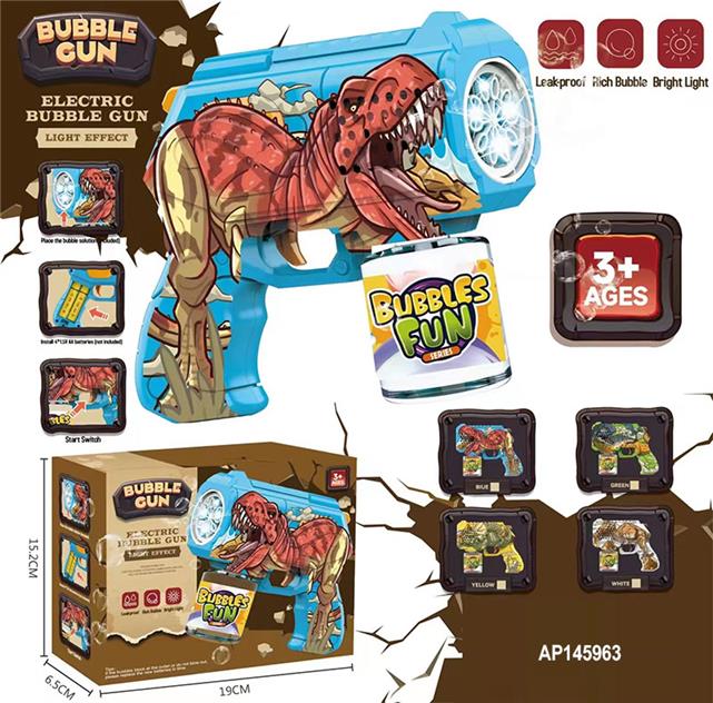 Dinosaur Electric Bubble Gun