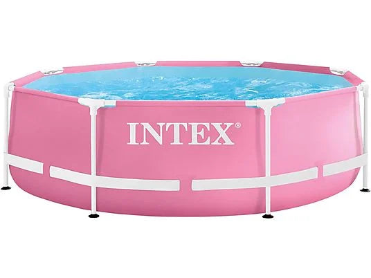 INTEX 8ftx30in Metal frame Swimming Pool - Pink