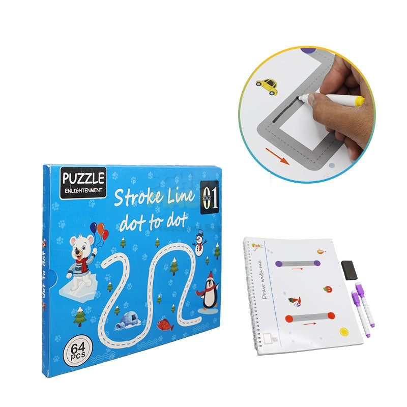 64Pcs Reusable Activity Tracing Book