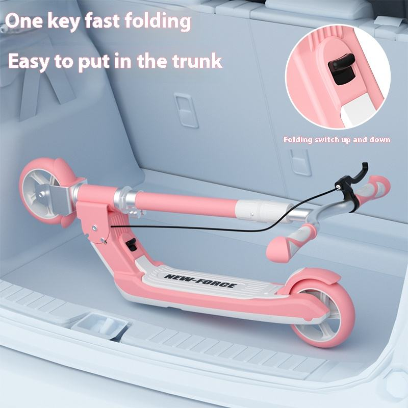 Kids Adjustable Height Two Wheel Kick Scooter - Pink