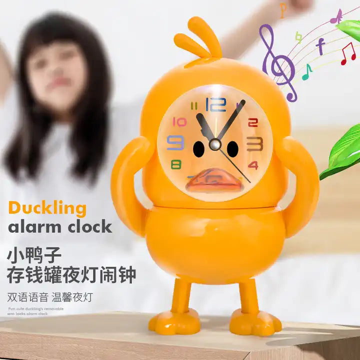 Duckling Night Light Alarm Clock Piggy Bank