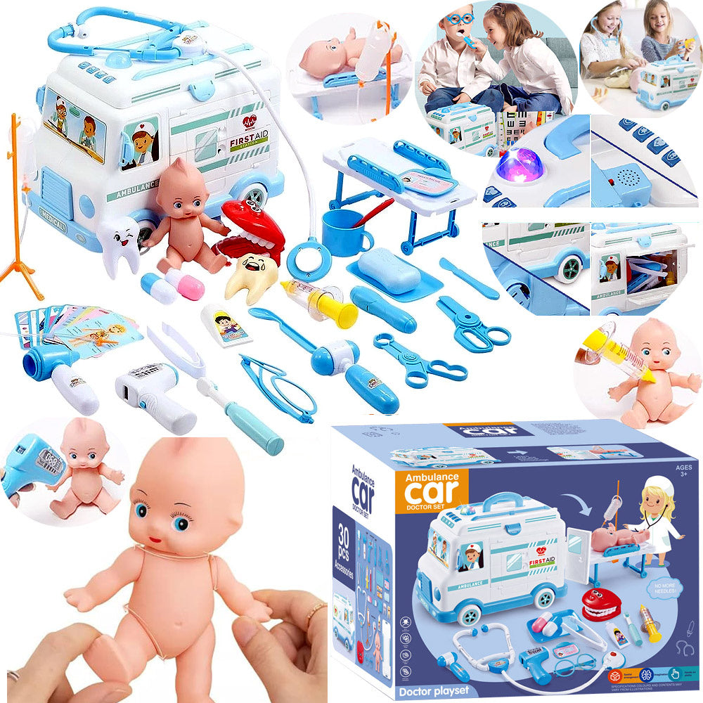 Ambulance Car With Doctor Set