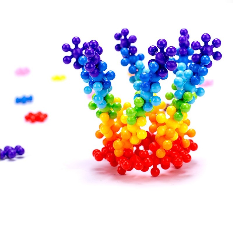 Colorful Flower Puzzle Blocks with Storage Box