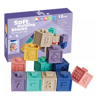 12Pcs Soft Baby Building Blocks