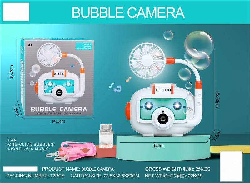 Automatic Bubble Blowing Camera With Fan