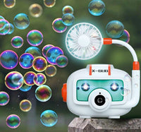Automatic Bubble Blowing Camera With Fan