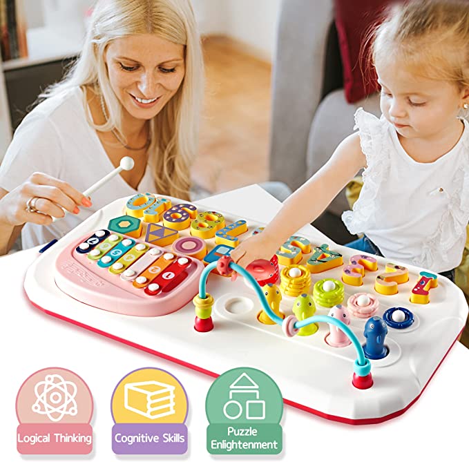 7in1 Multi-Functional Montessori Puzzle Stacking Block Toy