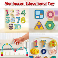 7in1 Multi-Functional Montessori Puzzle Stacking Block Toy