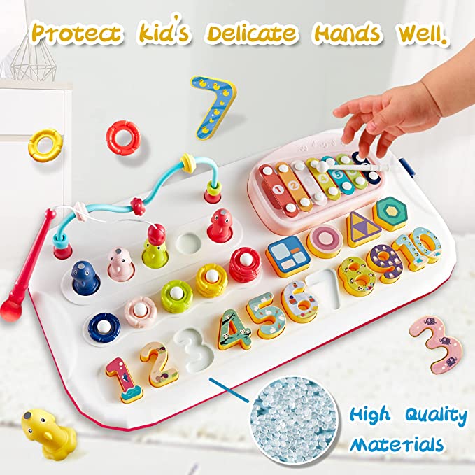 7in1 Multi-Functional Montessori Puzzle Stacking Block Toy