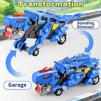 2in1 Foldable Dinosaur Truck Track With 2Pcs Alloy Cars