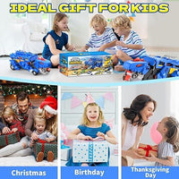 2in1 Foldable Dinosaur Truck Track With 2Pcs Alloy Cars