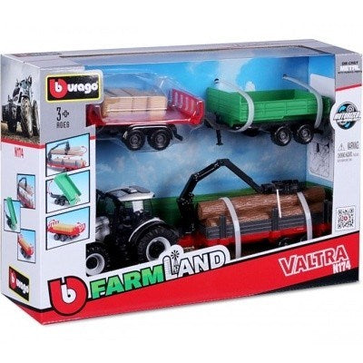 Bburago Farm Land Valtra N174 Tractor With Trailers