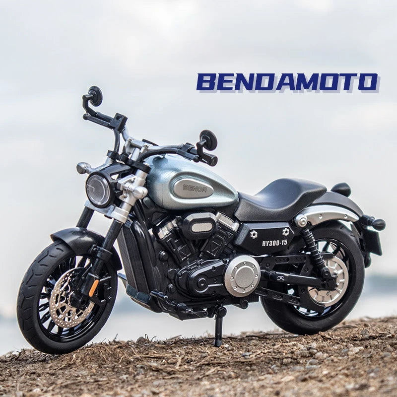 1:12 Diecast BENDA Chinchilla HY300  Model Bike