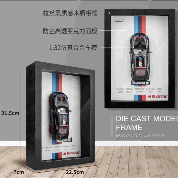 1:32 Diecast BMW M8 GTE Model 3D Photo Frame