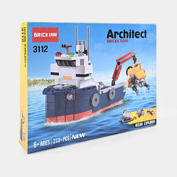 4in1 DIY Architect Ocean Explorer Bricks Set - 213+Pcs