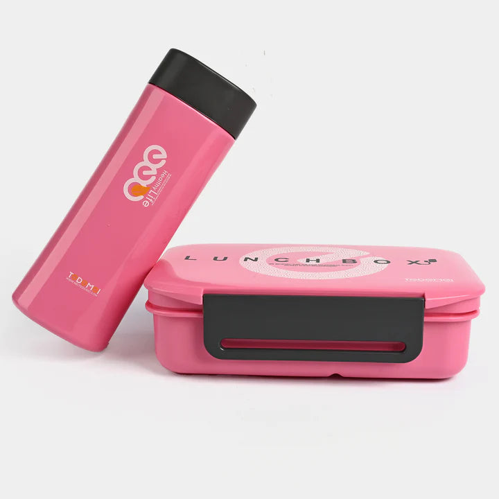 Premium Plastic Lunch Box With Water Bottle