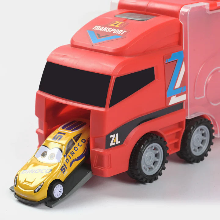 Inertial Double-Sided Ejector Truck With 4Pcs Cars