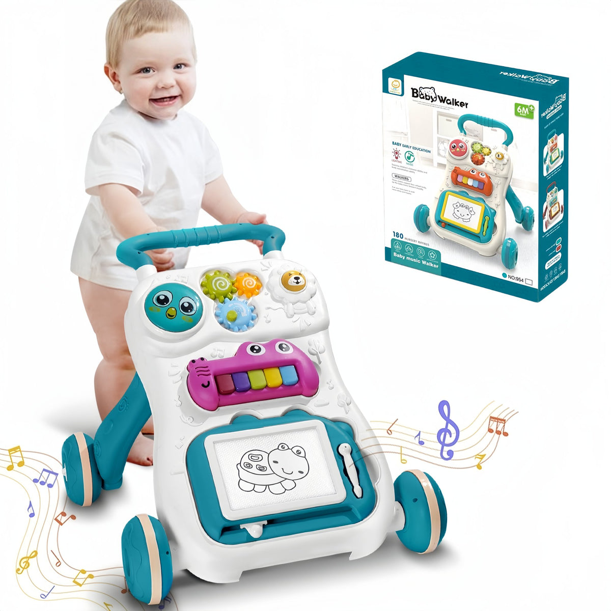 Multi-functional Baby Musical Learner Walker - Blue