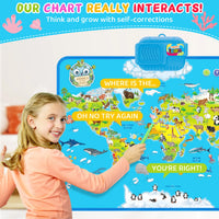 Multi-functional Baby Animals World Musical Map