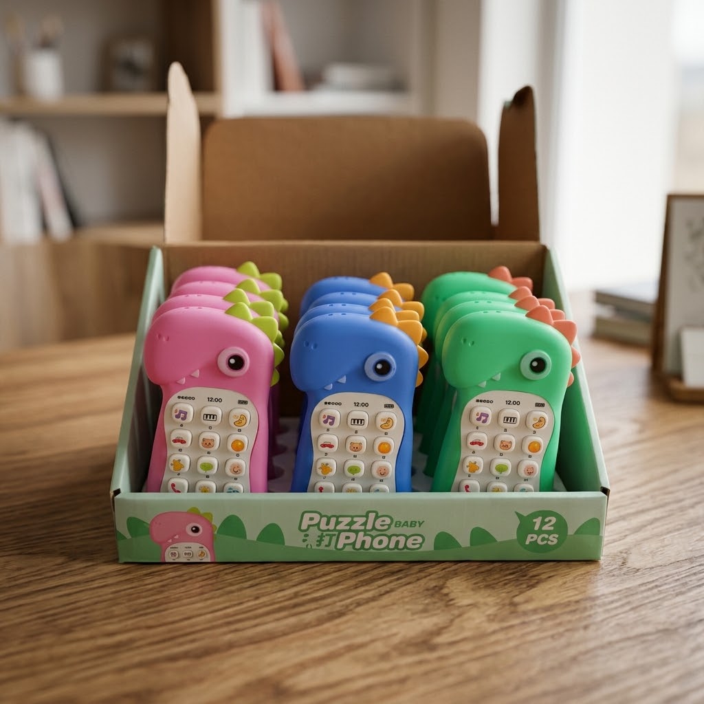 1Pc Baby Dinosaur Puzzle Mobile Phone