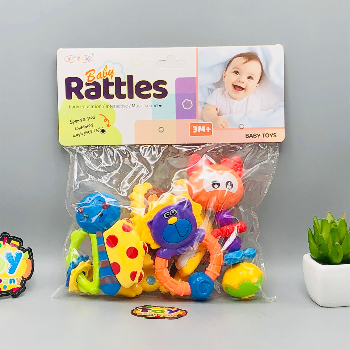 5Pcs Baby Premium Rattles Set