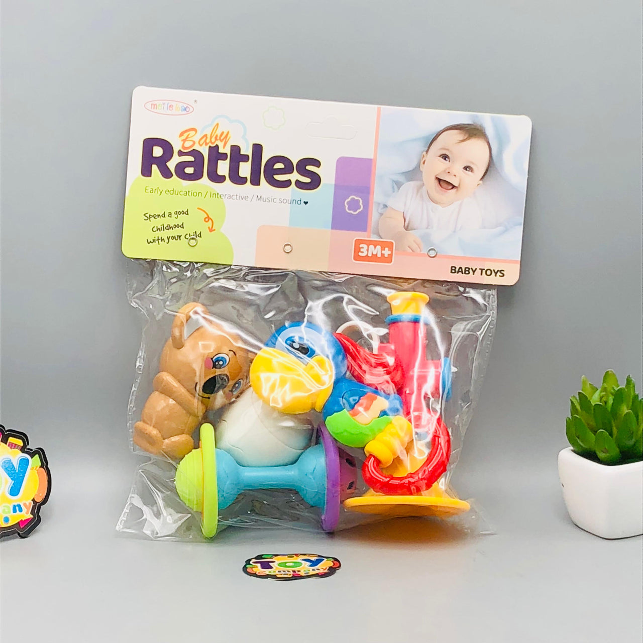 Baby Premium Quality Sensory Rattles Set - 5Pcs