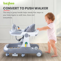 Multi-functional 3in1 Baby Monkey Musical Walker - Gray