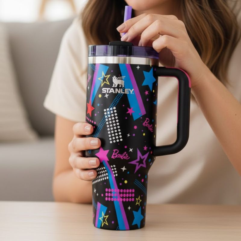 Stanley Barbie Insulated Tumbler With Straw - Black