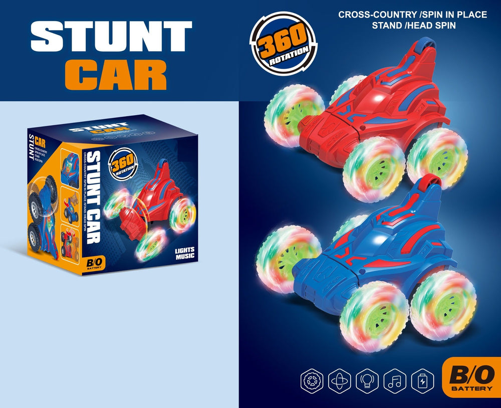 Battery Operated Light & Sound Stunt Car