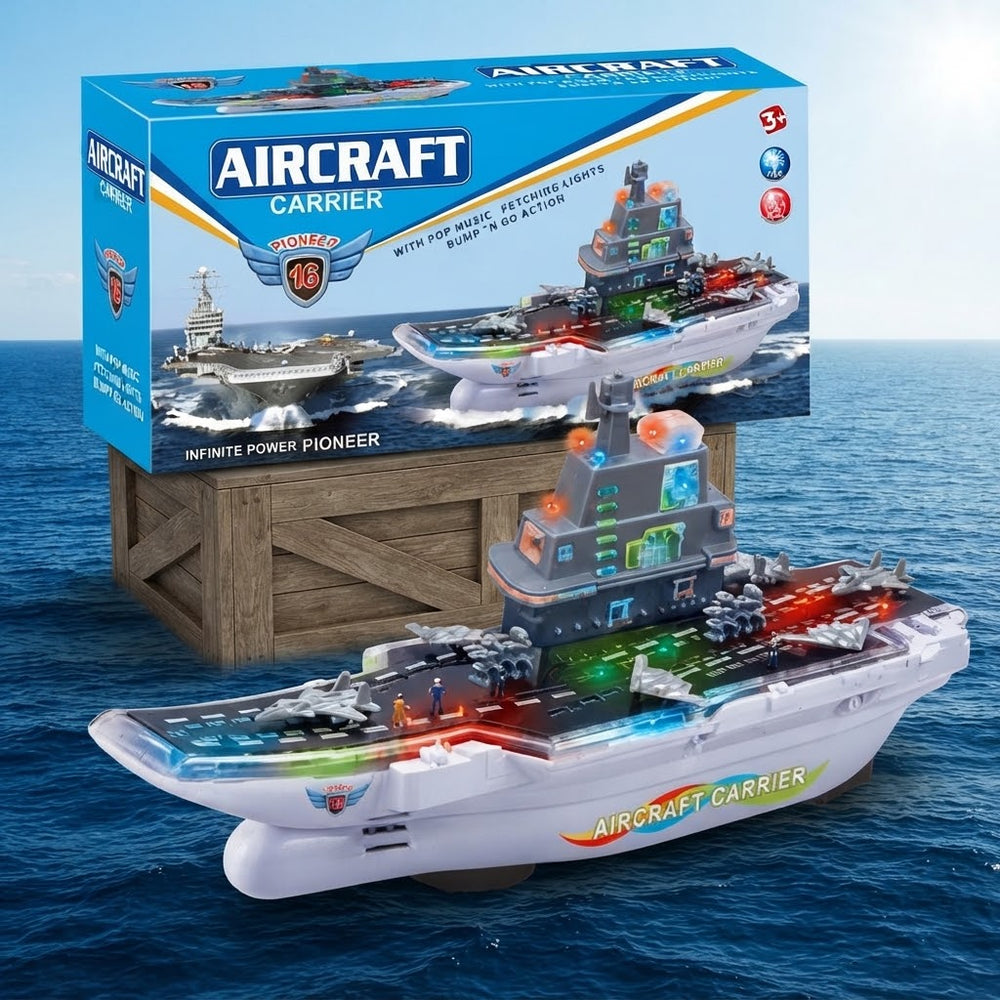 Battery Operated Aircraft Carrier With Light & Music