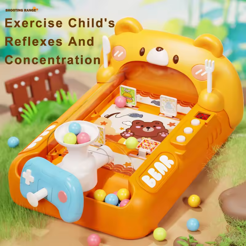 Battery Operated Bear Themed Pinball Shooting Machine
