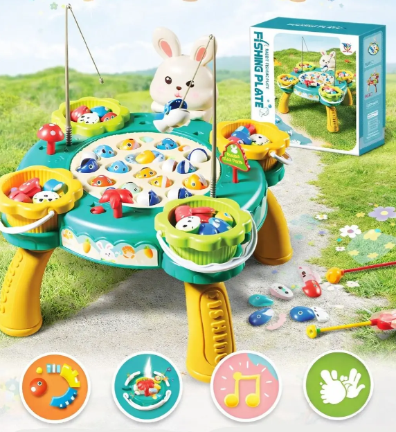Battery Operated Bunny Musical Fishing Game