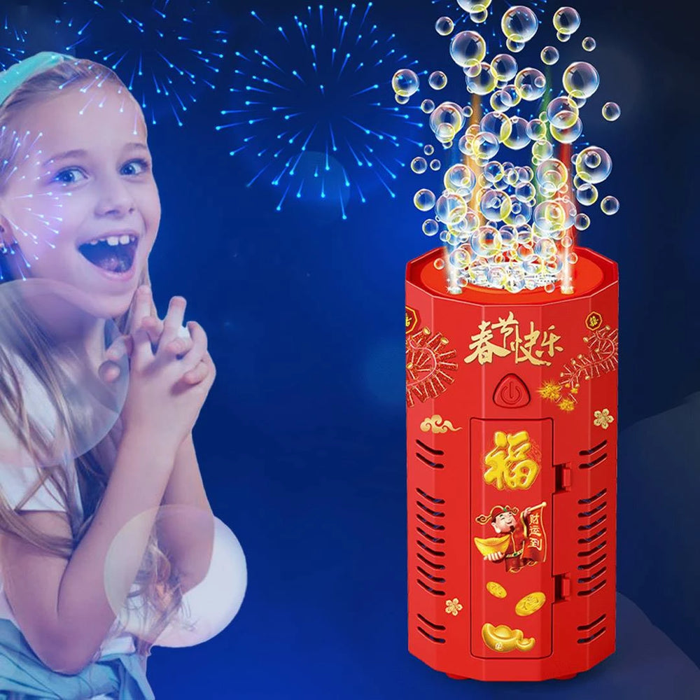 Battery Operated Colorful Firework Bubble Machine