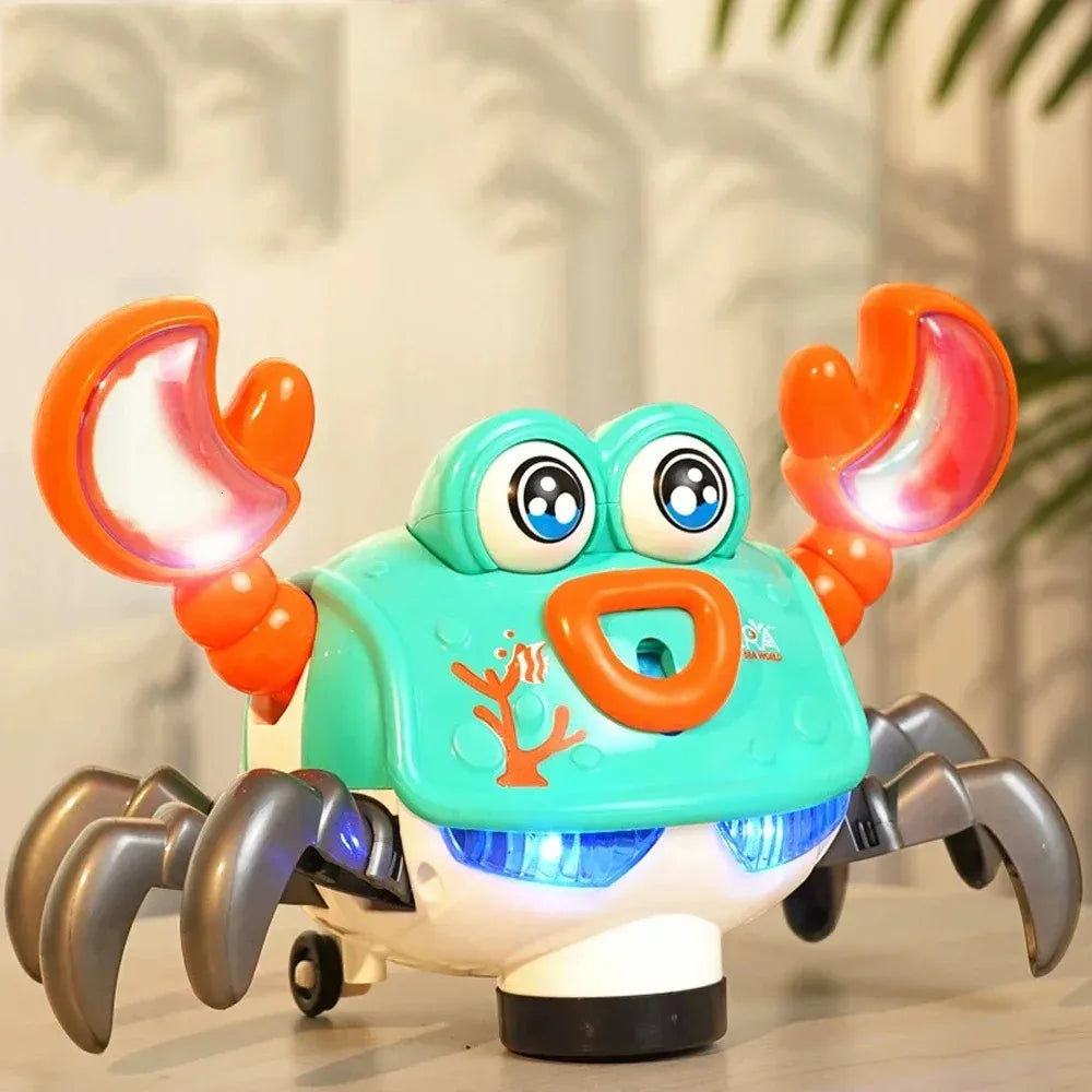 Battery Operated Cute Cartoon Musical Crab With Light