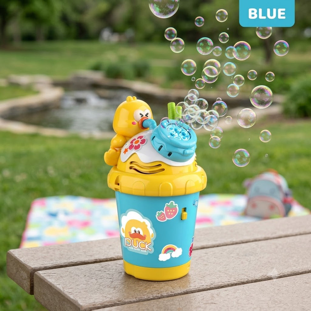 Battery Operated Cute Duck Colorful Bubble Cup