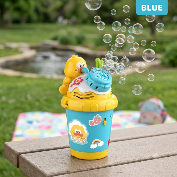 Battery Operated Cute Duck Colorful Bubble Cup