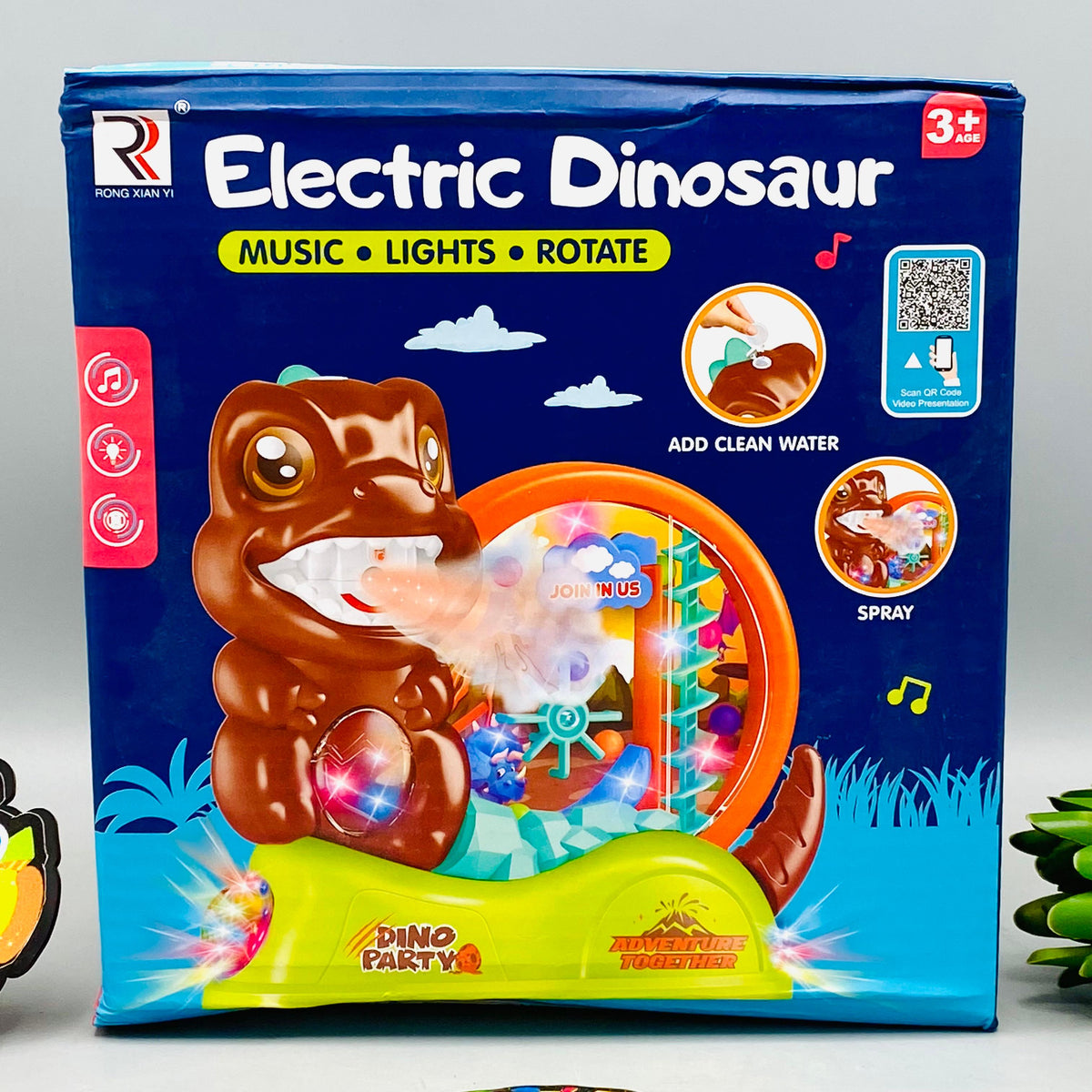 Battery Operated Cute Musical Dinosaur With Smoke