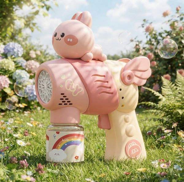 Battery Operated Cute Rabbit Colorful Bubble Machine