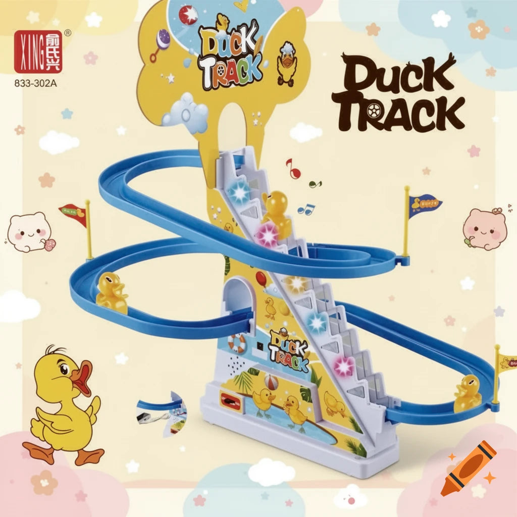 Battery Operated Duck Slide Racing Track Set