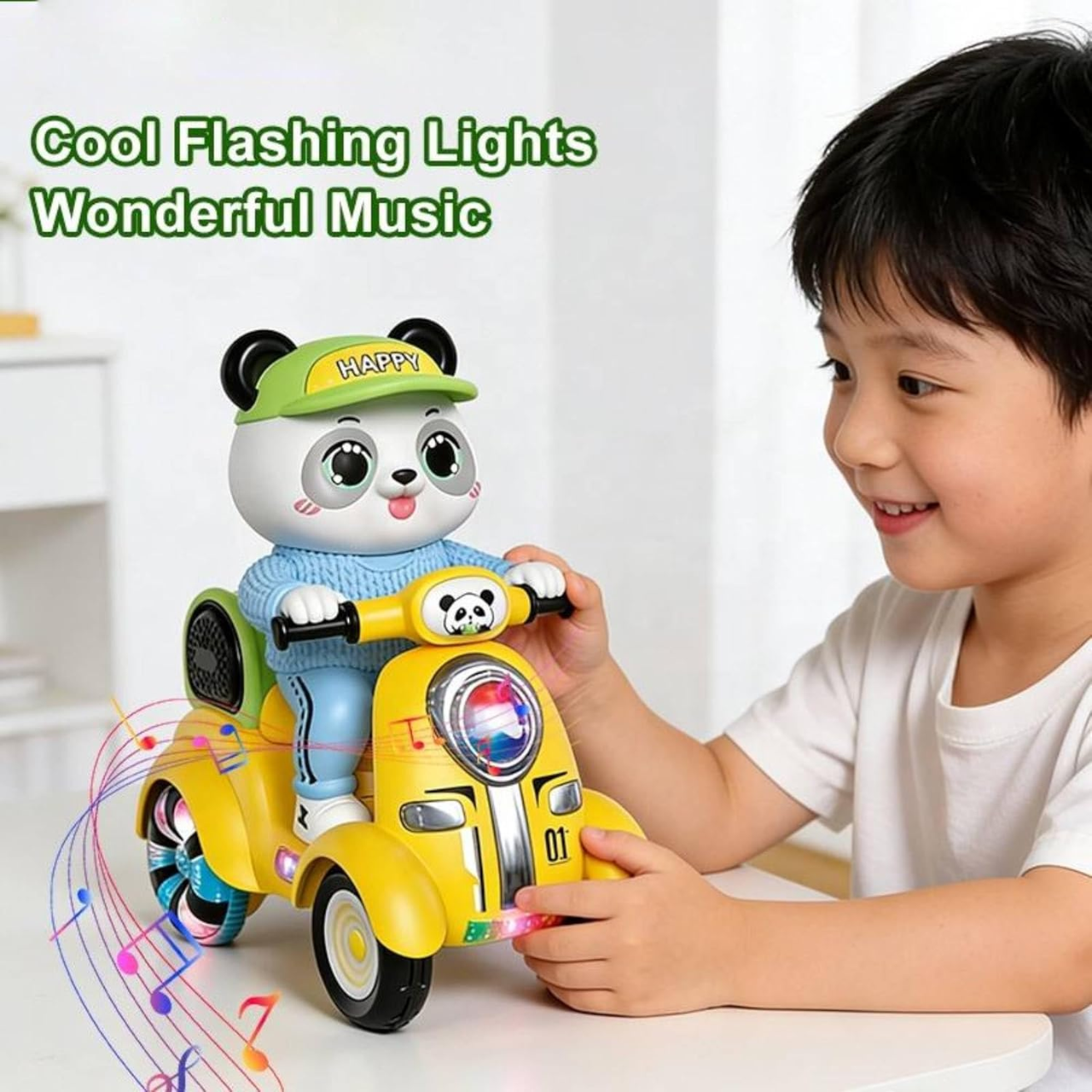 Battery Operated Electric Panda Scooter With Light & Music