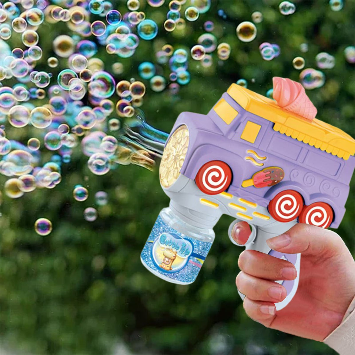 Battery Operated Ice Cream Van Bubble Gun
