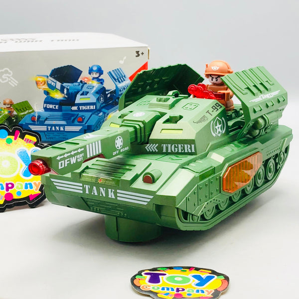 Battery Operated Kids War Military Tank With Light & Music