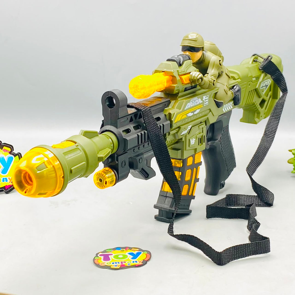 Battery Operated Military Gun With Light & Spray
