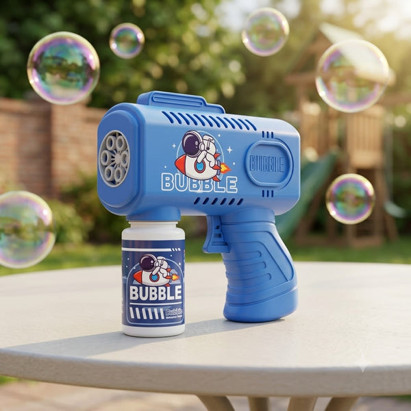 Battery Operated Space Colorful Bubble Gun