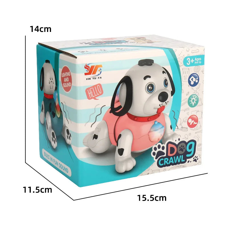 Electric Crawling Dog With Light & Sound
