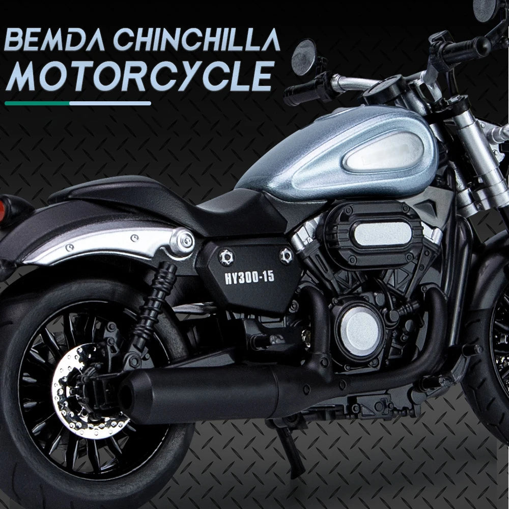 1:12 Diecast BENDA Chinchilla HY300  Model Bike