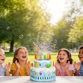 Kids Birthday Cake Bubble Game With Light & Sound 