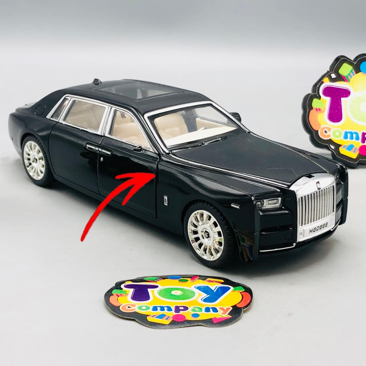 Black ABS Rolls Royce Model Car - Minor Fault